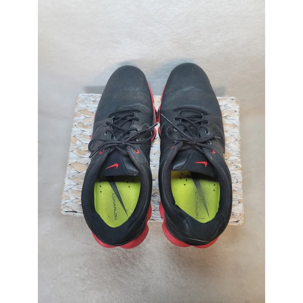 Nike Lunar Control II Golf Shoes Black Activewear 628574-003 Mens 9.5 Spiked